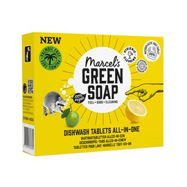 Marcel's Green Soap Dishwash Tablets - Grapefruit & Lime - 97% biodegradable - Natural ingredients - 25 tablets