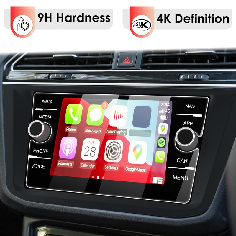 Simpeak 2-Pack 9H Screen Protector Compatible with Volkswagen Tiguan Atlas