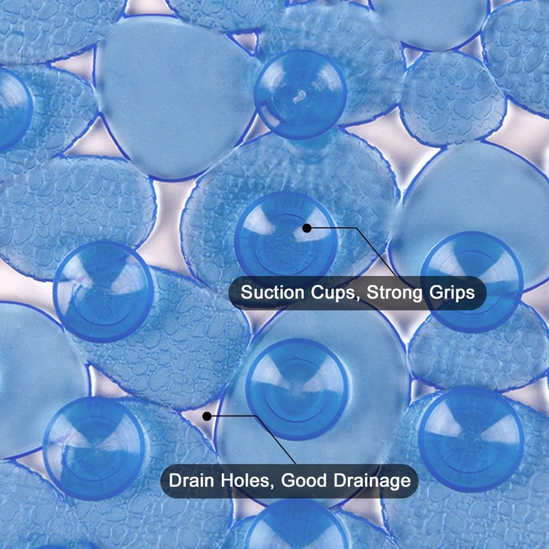 Non Slip Bath Mat for Bathroom Pebbles Frosted Anti Mould