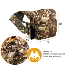 MDSTOP Binocular Harness Chest Pack, Bino Case with Rangefinder Pouch, Bino Harness, Binocular Chest Pack, Chest Pack for Hunting, Binocular Harness for Bird Watching, Hunting, Hiking, Shooting