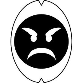 Racquet Art Creative Tennis Racquet Stencil - Mad Face