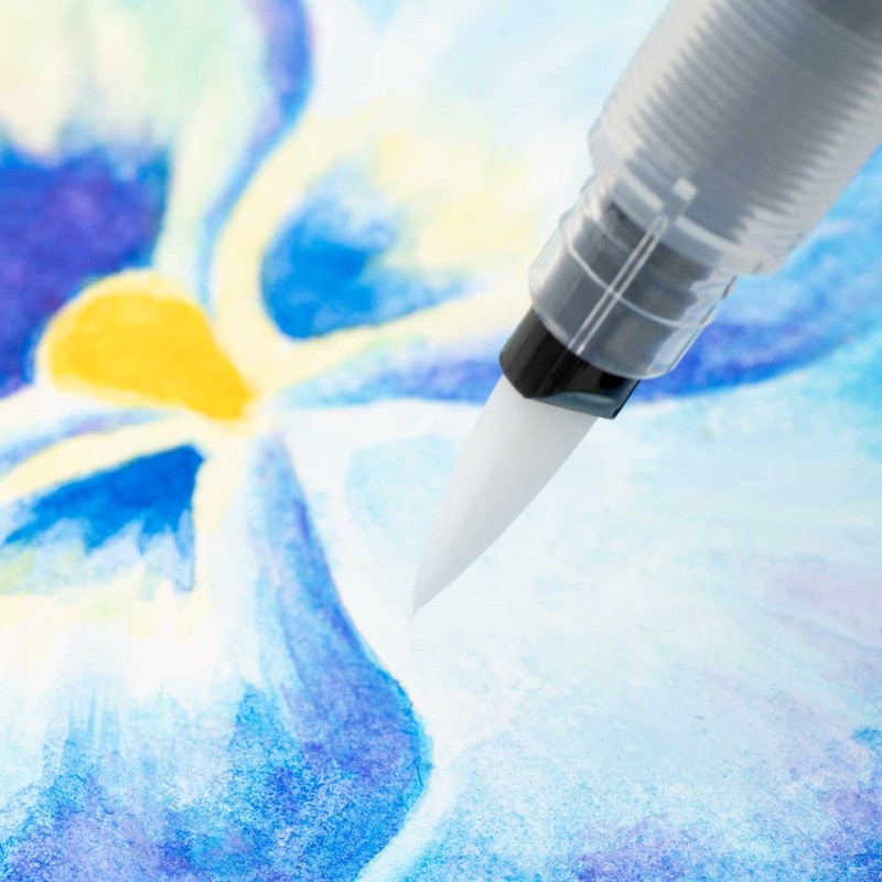 Pentel FRH-MH Flat Brush Medium Light Blue