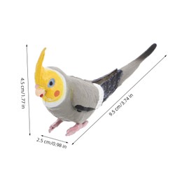 Vaguelly Realistic Cockatiel Figure, Highly Detailed Plastic Parrot Model, Perfect for Home, Office & Garden Decoration, Gift for Bird Lovers, Collectors