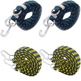 LXGKREL Lashing Strap Luggage Tensioner (2 m Length, 200 kg Tension Force) with Double Hooks on Both Ends Tensioning Rubber for Luggage Load Securing Car Motorcycle Bicycle Camping Lashing Strap Pack