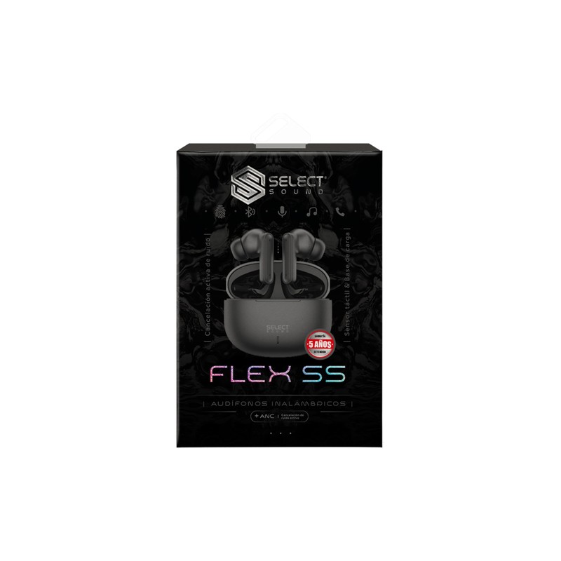 Select Sound Audífonos TWS Inalámbricos Rubber Flex con Cancelación de