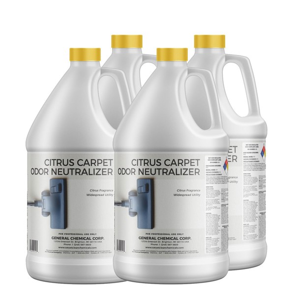 Citrus Carpet Odor Neutralizer by CarpetGeneral | Deodorizer | Multi Surface | Water-Soluble | Residential & Commercial Use | Multi Purpose | Case