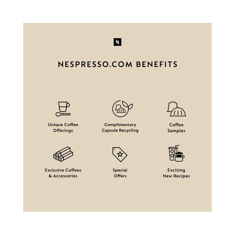 Nespresso Capsules Vertuo, Double Espresso Chiaro, Medium Roast Espresso Coffee,