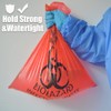Daarcin 20pcs 24x24in/61x61cm Red Biohazard Waste Bags With Hazard Symbol