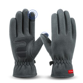 Winter Thermal Fleece Gloves - Mens Glove Windproof Touchscreen Anti-Slip Cycling Driving Running in Cold Weather uk