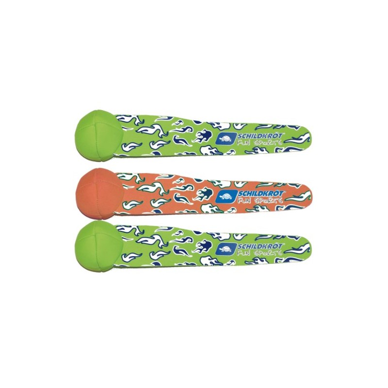 Schildkröt Funsports Neopren Tauchbälle 3er Set, grün-orange-blau, 31,5 x 19,0