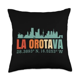 La Town Spain Design La Orotava Laline Throw Pillow, 18x18, Multicolor