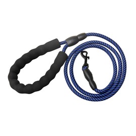 LOVE XINRUI Jewyow Dog Leash with Comfortable Padded Handle,Heavy Duty Leash with Swivel Lockable Hook for Small Medium Large Dogs,Highly Reflective Threads (6.56FT, Blue)