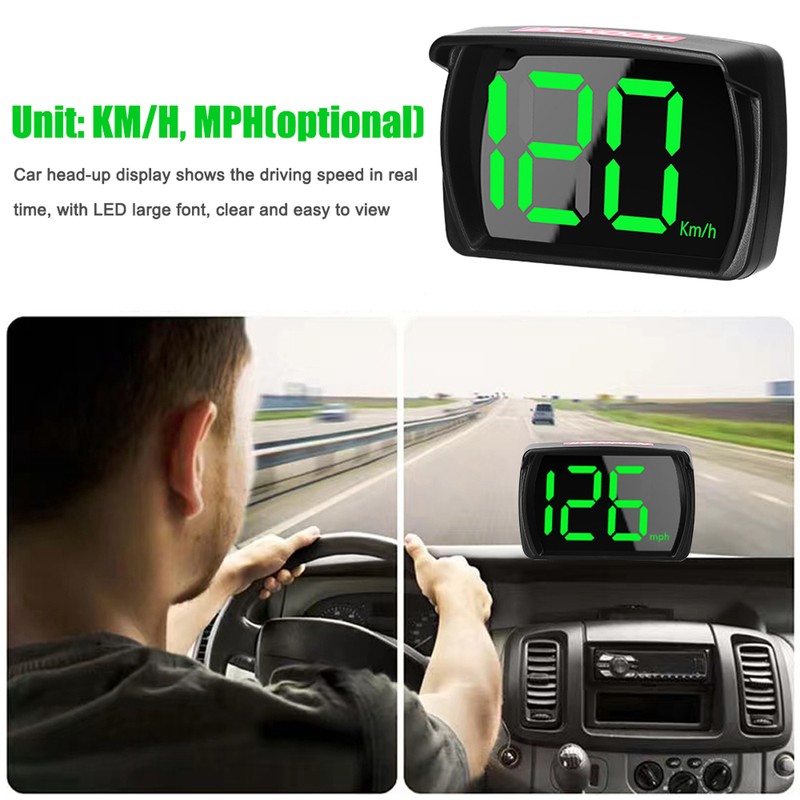 KKNOON Car Headup Display KM/H MPH GPS Digital Speedometer with