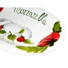 Lashuma Handmade oval serving plate in tomato mozzarella design made