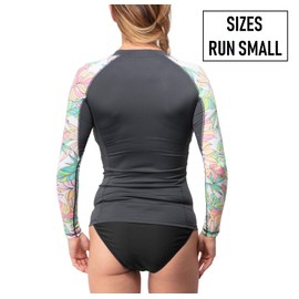 Women's Rashguard - UPF 50 UV Sun Protection - Long Sleeve Wetsuit with Full, Quarter or No Zipper - Lightweight, Quick Dry Activewear