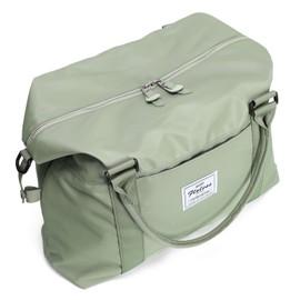 Womens travel bags, weekender carry on for women, sports Gym Bag, workout duffel bag, overnight shoulder Bag fit 15.6 inch Laptop Large Light Green