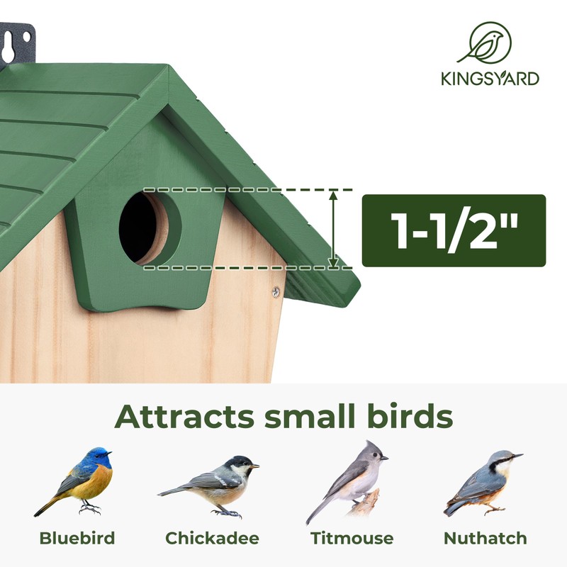 Kingsyard Blue Bird House for Outside - Cedar Wood Nesting