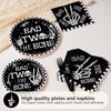 96Pcs Bad Two The Bone Party Supplies Black White Rock