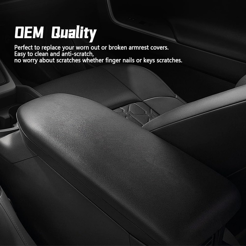 GOLACOD Center Console Lid Armrest Cover Compatible with Toyota Rav4