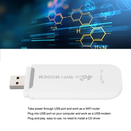 Dongle de Banda Ancha Móvil USB Desbloqueado, MÓDEM USB LTE 4G, WiFi Hotspot Viaje Portátil Red Inalámbrica Móvil Mini Enrutador Ranura para Tarjeta micro SIM Estándar