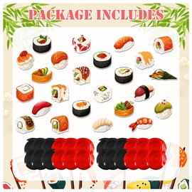 24 Pcs Sushi Hanging Swirls Sushi Ceiling Swirls Decorations Sushi Birthday Party Supplies for Japanese Sushi Birthday Baby Shower Decorations Sushi Party Decorations