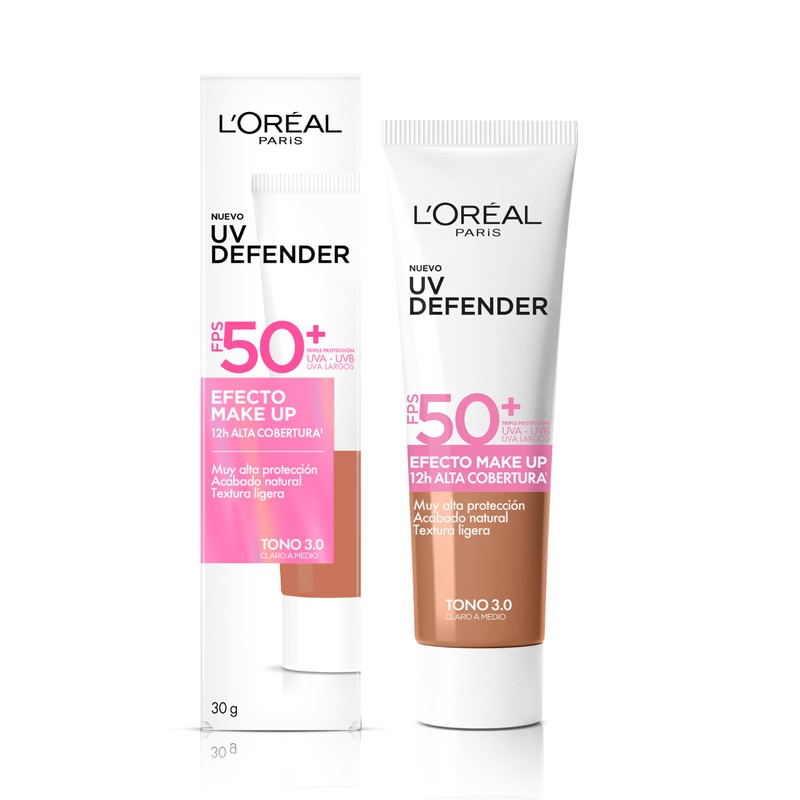 L'Oréal Paris UV Defender Efecto Make Up FPS 50+ 3.0