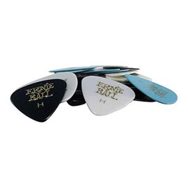 Ernie Ball - Púas para guitarra, celulosa, gruesas, bolsa de 24, colores variados