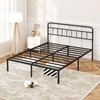 Kujielan 12 inches Queen Size Bed Frame with Minimalist headboard,Metal