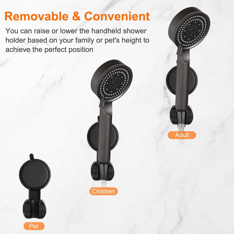 uxcell Shower Head Holder, Suction Cup Shower Head Holder, Handheld