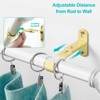 AMZSEVEN Adjustable Curtain Rod Brackets, Metal Window Drapery Rod Hanger