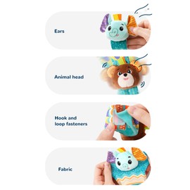Tissting Sonajeros De Muñeca, Desarrollo Visual Y Motor Para Bebés, 4 Piezas Con Calcetines Buscadores De Pies, Juego Educativo Temprano Para 1 2 3 4 5 6 7 Meses