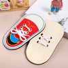 Wanmu Wooden Learn to Tie Your Own Shoes, 2 Pcs