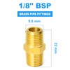 ERGAOBOY 12 PCS 1/8" x 1/8" BSP Brass Pipe Fitting,