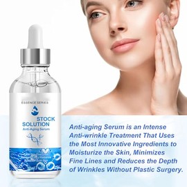 Suero facial de 1 onza líquida, suero antienvejecimiento para la cara, ajuste instantáneo de la cara, reduce las líneas finas, arrugas, aumenta el col