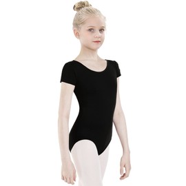 tanzdunsje Ballet Suit Girls Ballet Jersey Children, Ballet Body Dance Body Gymnastics Leotard Leotard for Children Women, 140 Black