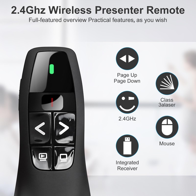 Wireless USB 2.4GHz Presenter Presentation Remote Control PowerPoint Presentation Pen