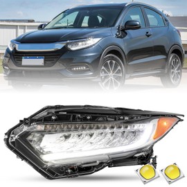 TUSDAR Full LED Headlight Assembly w/Bulbs for 2019 2020 2021 2022 Honda HRV OEM Headlamp (Left Driver Side)