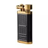 XIKAR Pipeline Soft Flame Lighter, Flint ignition, Black Gold, Lifetime