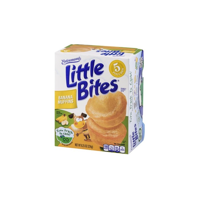 Entenmanns Little Bites Banana Muffin Pouches - 5 CT
