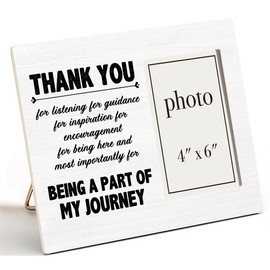 Zauly Thank You Gift Wood Picture Frame, Appreciation Gifts for Teacher Coworkers Boss Mentor Leader Friends, 4 x 6 Inch Photo