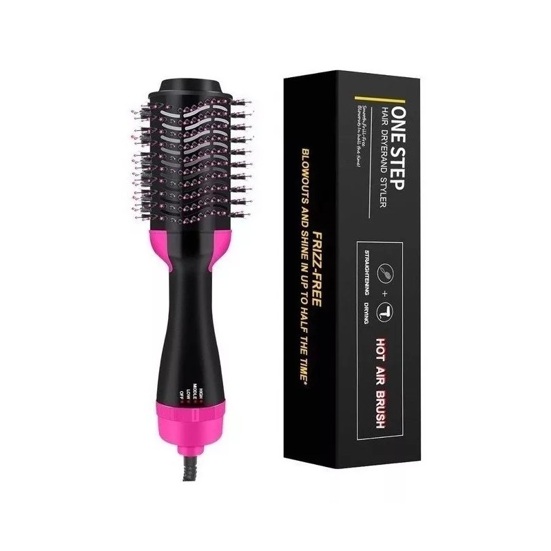 Magic Cepillo Secador Cabello Electrico Alisador Rizador 3 En 1