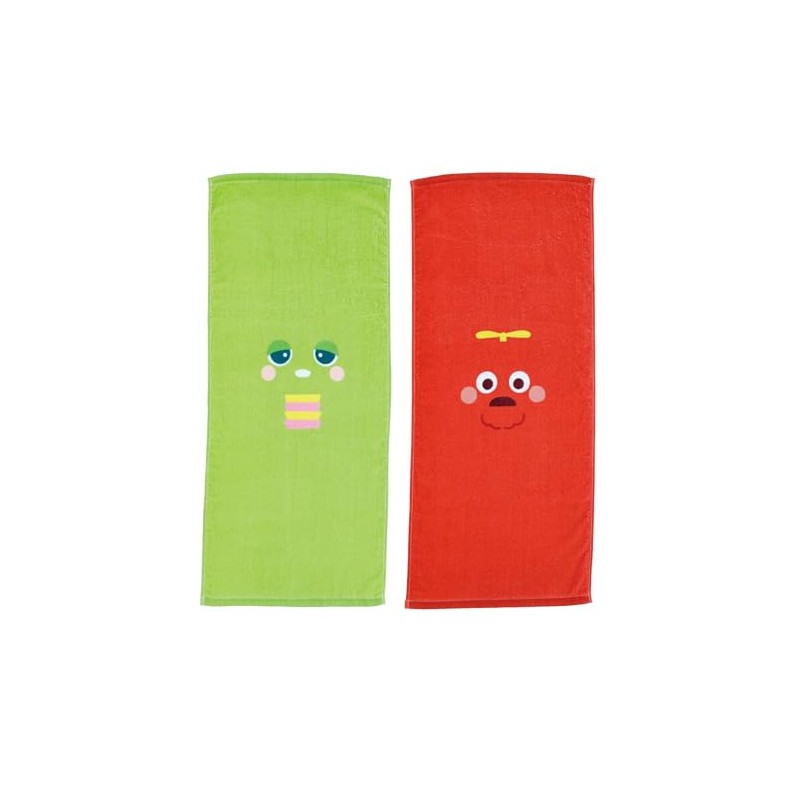 Marushin 5105004700 Face Towels, Set of 2, Gachapin Mook, Character,