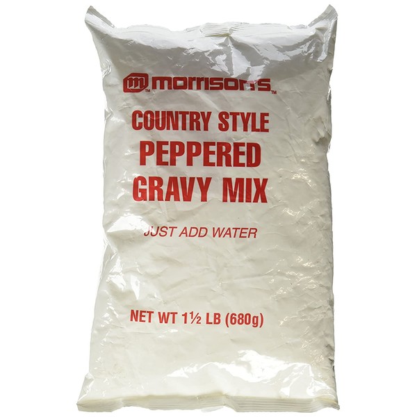 Morrison's Country Style Peppered Gravy Mix 1 1/2 Lb. Just Add Water - Large & Small Batch Instructions