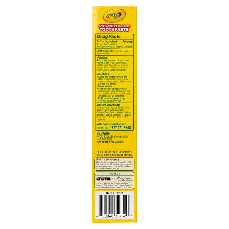 Brush Buddies Crayola Silly Scents Flavored Kids Toothpaste with Fluoride,