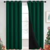 Yakamok 100% Blackout Curtains for Bedroom 84 Inch Length, Emerald