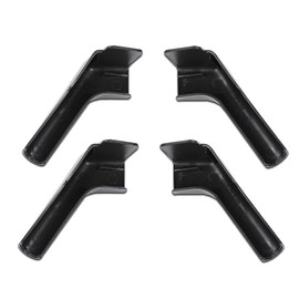 CHEDA Rain Gutter Spout Long Version Trailer MH/RV Black Long Gutter Spouts Left & Right for Trailer Camper Motorhome Toy Hauler (2 Left & 2 Right, Black)