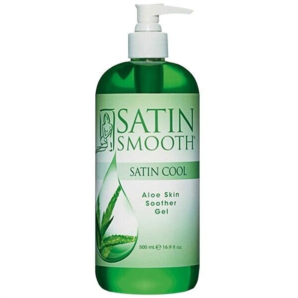 SALON BEAUTY SPA SATIN SMOOTH SKIN HAIR REMOVAL COOL ALOE SKIN SOOTHER GEL 16 OZ