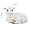 CHICIRIS Handmade Lifelike Sheep Statue, Realistic Lamb Figurine, Garden Sculpture,
