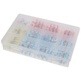 Fudeshe 270PCS Insulated Electrical Butt Terminals,Heat Shrink Wire Connectors Home,4 Sizes Heat Shrink Wire Connectors,Marine Grade Heat Shrink Wire Connectors