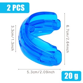 SAIIURV Pack of 2 Snoring Stoppers, Anti Snoring Splint, Snoring-Free Snoring Splint, Ready to Use, Anti Snoring Stopper, Multi-Purpose Anti Snoring for Men and Women (Blue)